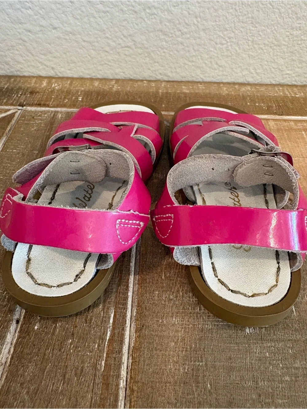 Salt Water Sandals by Hoy bright hot